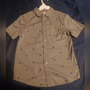 Boys skull button down shirt